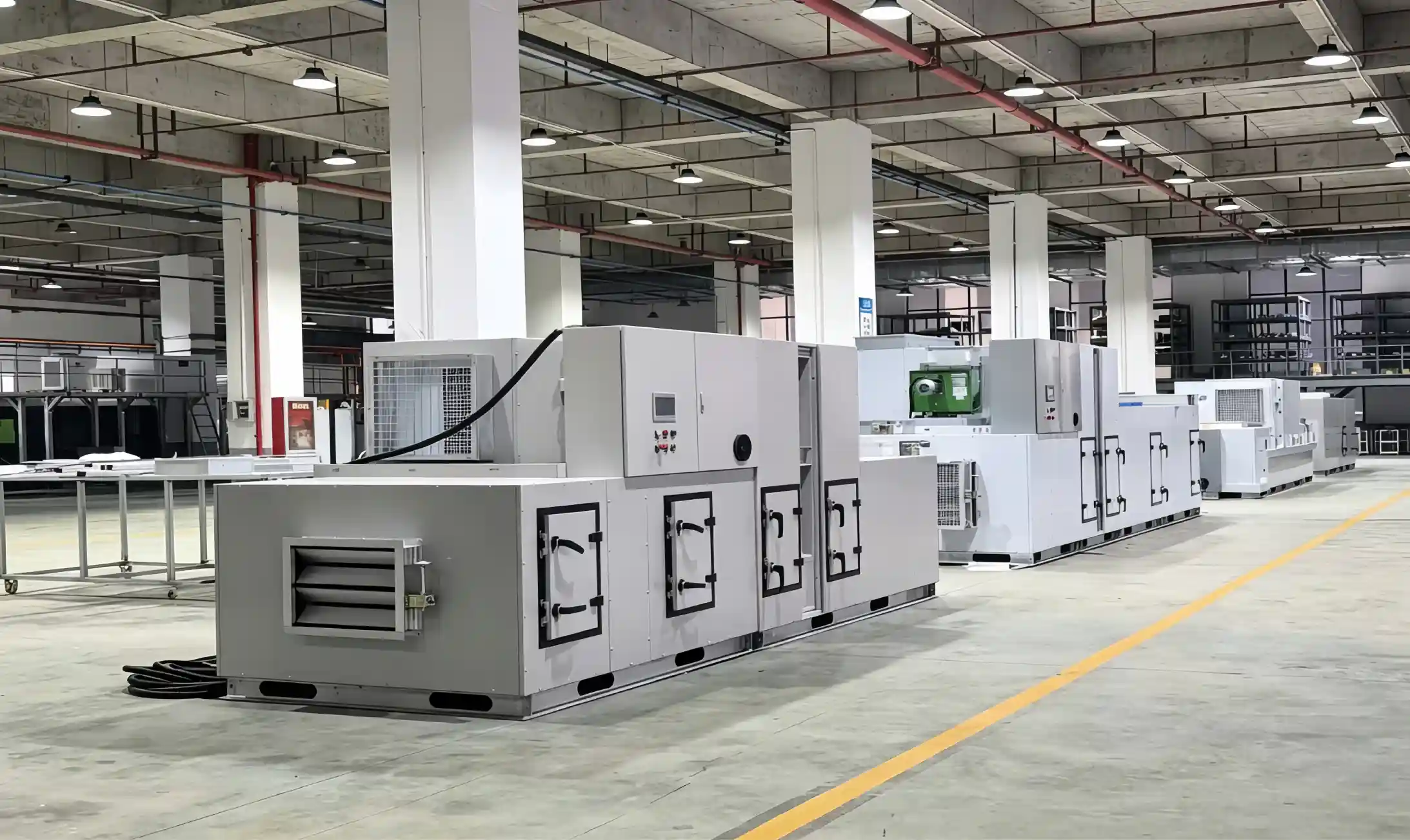 Mass production of FXD industrial desiccant dehumidifier in Fengxing workshop for ultra low dew point lithium battery dry room