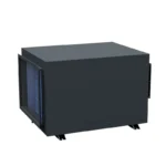 Side view 3D rendering of Fengxing FXR-480 overhead concealed dehumidifier, large air inlet with exposed evaporator cooling coil structure, high-efficiency condensation and heat exchange design for large warehouse, factory, indoor swimming pool and agricultural greenhouse for large space humidity control