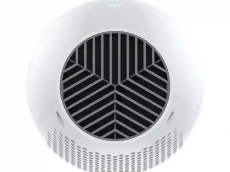 Top air outlet grille detail of FXRH-250ml small refrigerative dehumidifier, smooth air circulation design for quiet household moisture absorption