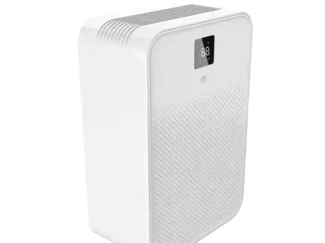 FXRH-500ML small home refrigerative dehumidifier 500ml per day portable mini moisture absorber for bedroom closet, right side full product view, OEM customizable brand label